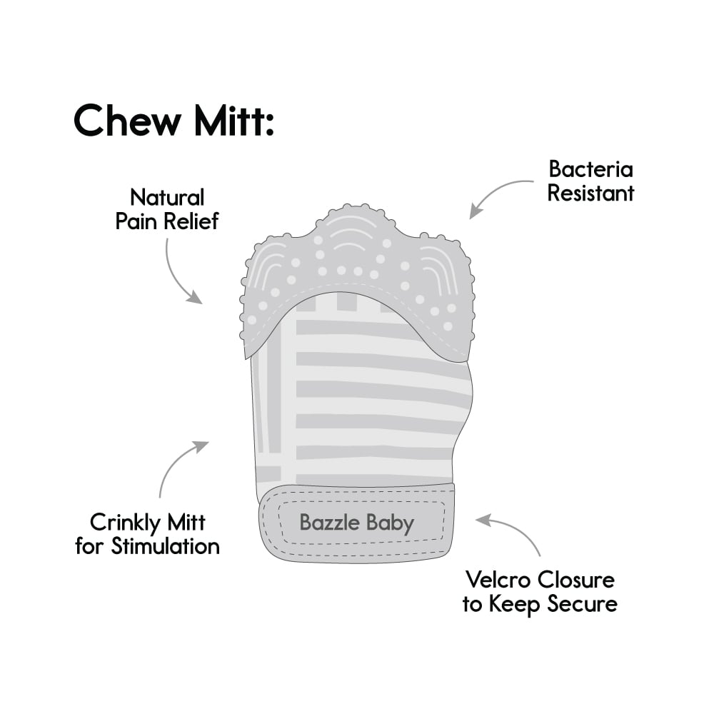 Bazzle Baby Chew Mitt Teething Mittens