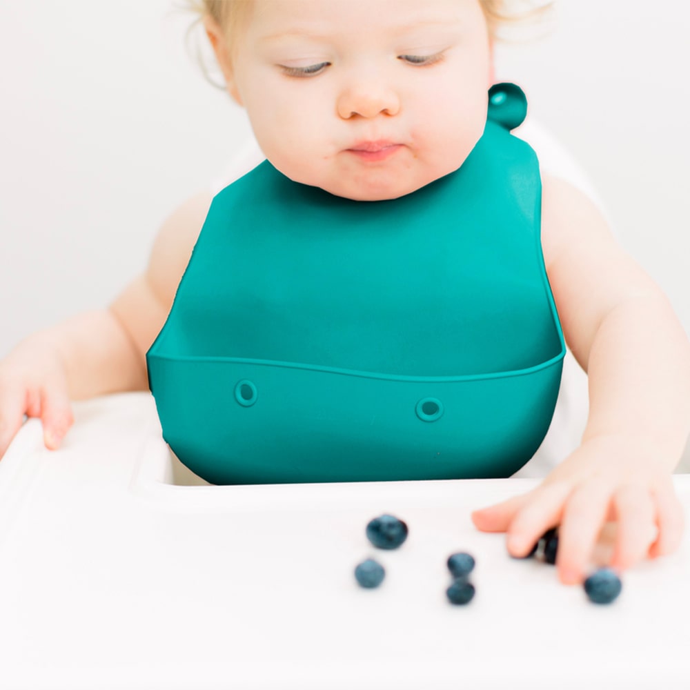 Foodie® Bib All Silicone 2-Pack: Navy & Teal