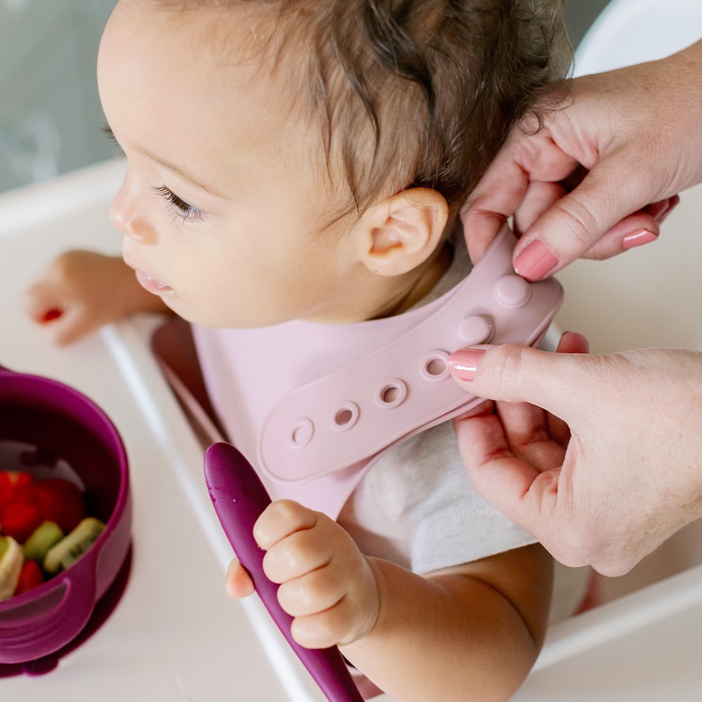 Foodie® Bib All Silicone 2-Pack: Mauve & Peri