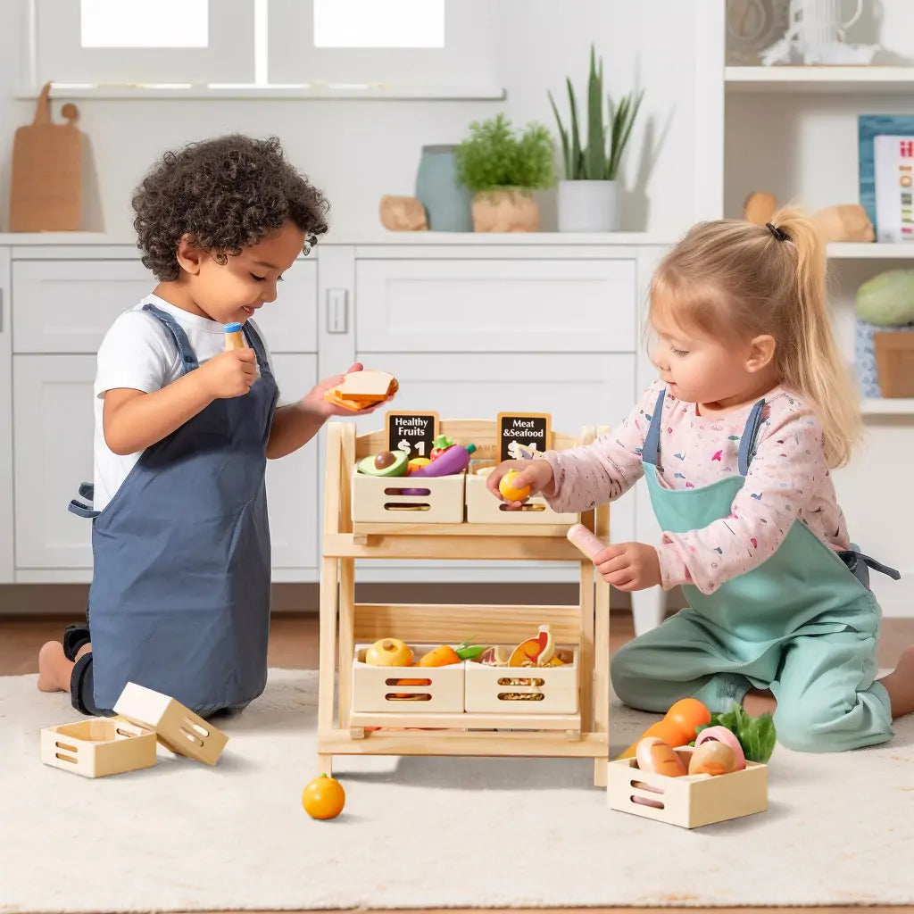 Versatile Nursery & Playroom Wooden Rack for Toys and Crafts