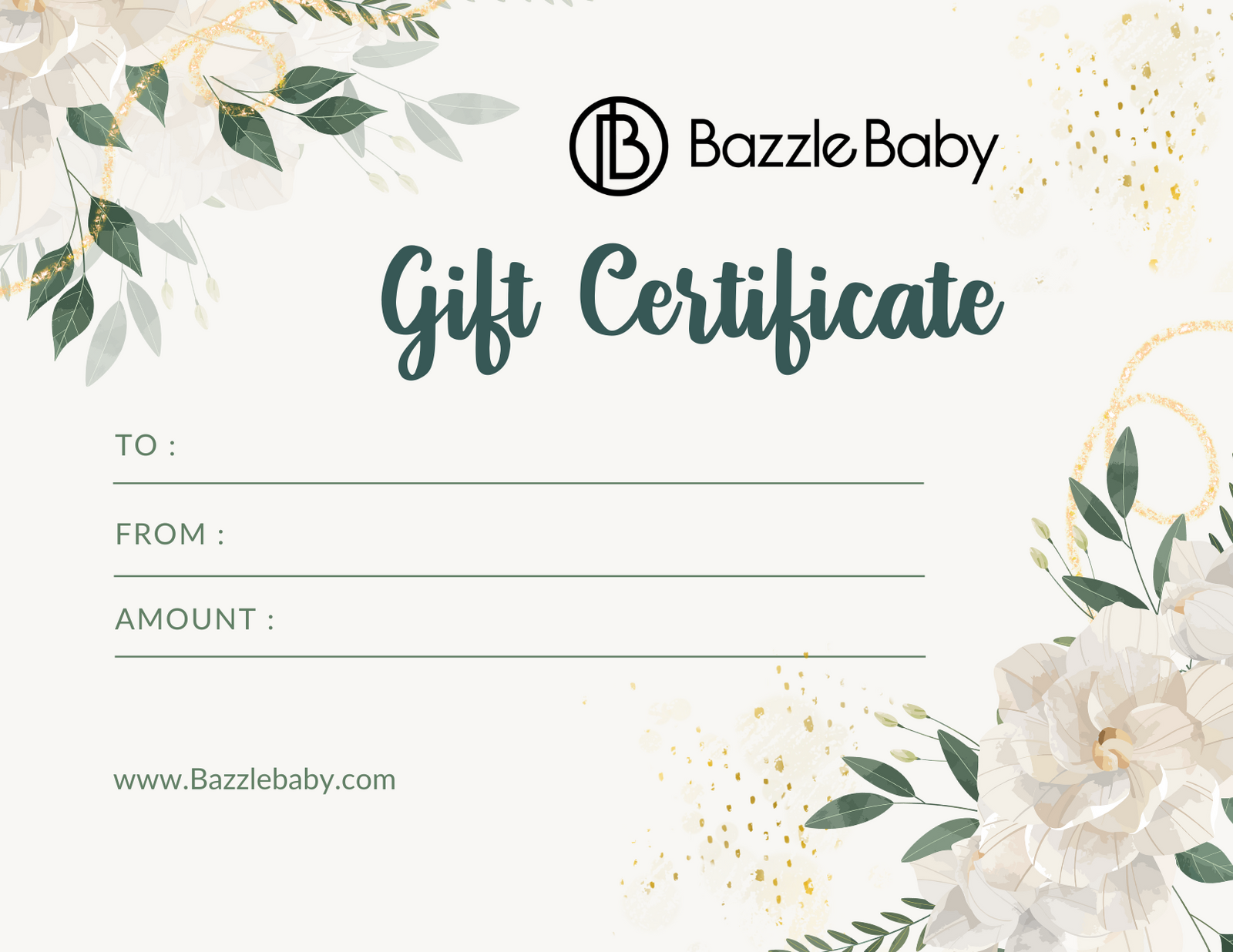 Baby shower gift card
